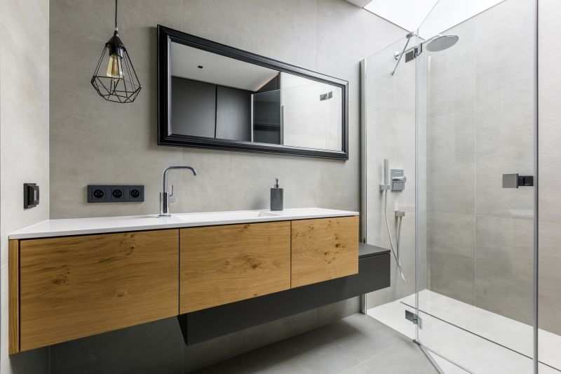 Modern Bathroom with Floating Vanities